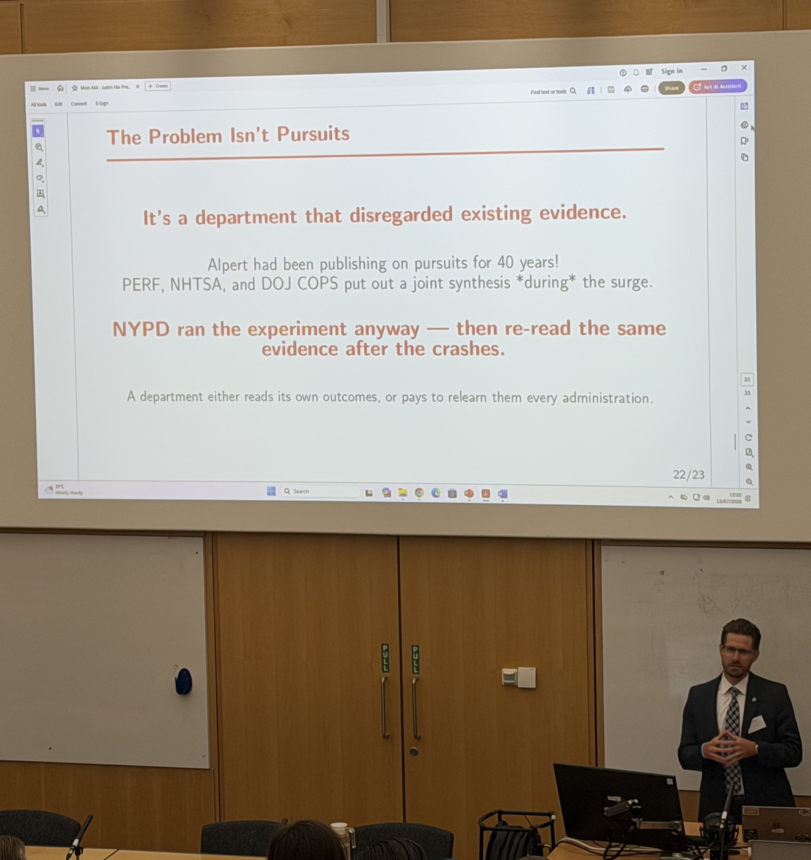 Me presenting
